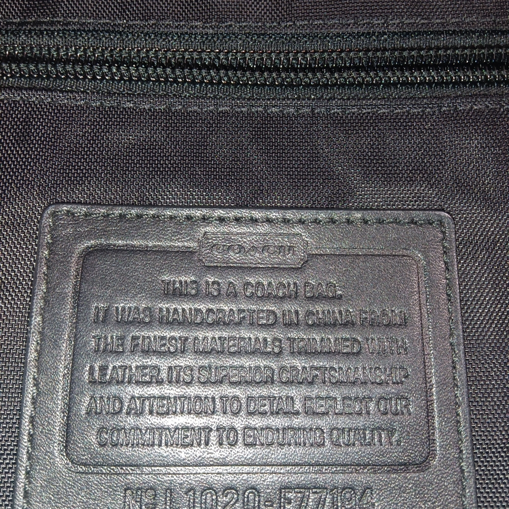 Coach Backpack Rucksack Nylon Black F77194 Laptop Bag Travel Voyage - Picture 6 of 8